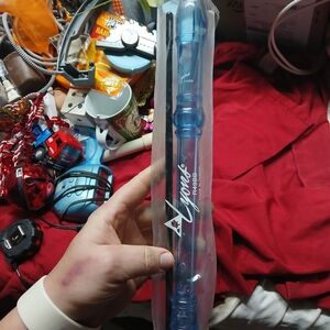 Lyons Soprano Recorder in transparent blue.